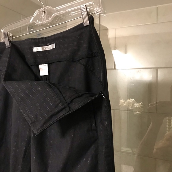 BILL TORNADE Paris Black w/ Silver Metallic Pinstriped High Waisted Side Zipper - Picture 14 of 16